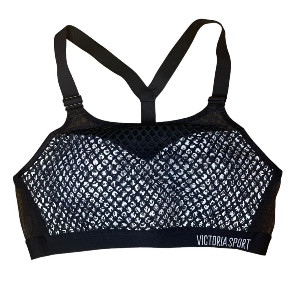 Victorias Secret Mesh Black and White Sports Bra Woman’s Small